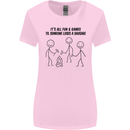 Funny Camping Sausage Womens Wider Cut T-Shirt Light Pink