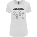 Funny Camping Sausage Womens Wider Cut T-Shirt White