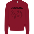 Funny Camping Weiner Kids Sweatshirt Jumper Red