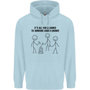 Funny Camping Weiner Mens 80% Cotton Hoodie Light Blue