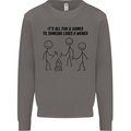 Funny Camping Weiner Mens Sweatshirt Jumper Charcoal