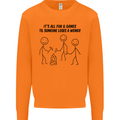 Funny Camping Weiner Mens Sweatshirt Jumper Orange