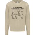 Funny Camping Weiner Mens Sweatshirt Jumper Sand