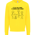 Funny Camping Weiner Mens Sweatshirt Jumper Yellow