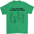Funny Camping Weiner Mens T-Shirt 100% Cotton Irish Green