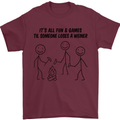 Funny Camping Weiner Mens T-Shirt 100% Cotton Maroon