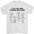 Funny Camping Weiner Mens T-Shirt 100% Cotton White