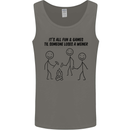 Funny Camping Weiner Mens Vest Tank Top Charcoal
