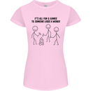Funny Camping Weiner Womens Petite Cut T-Shirt Light Pink