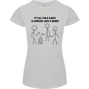 Funny Camping Weiner Womens Petite Cut T-Shirt Sports Grey