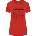 Funny Camping Weiner Womens Wider Cut T-Shirt Red