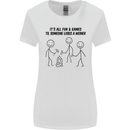 Funny Camping Weiner Womens Wider Cut T-Shirt White