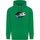Funny Caravan Space Shuttle Caravanning Childrens Kids Hoodie Irish Green