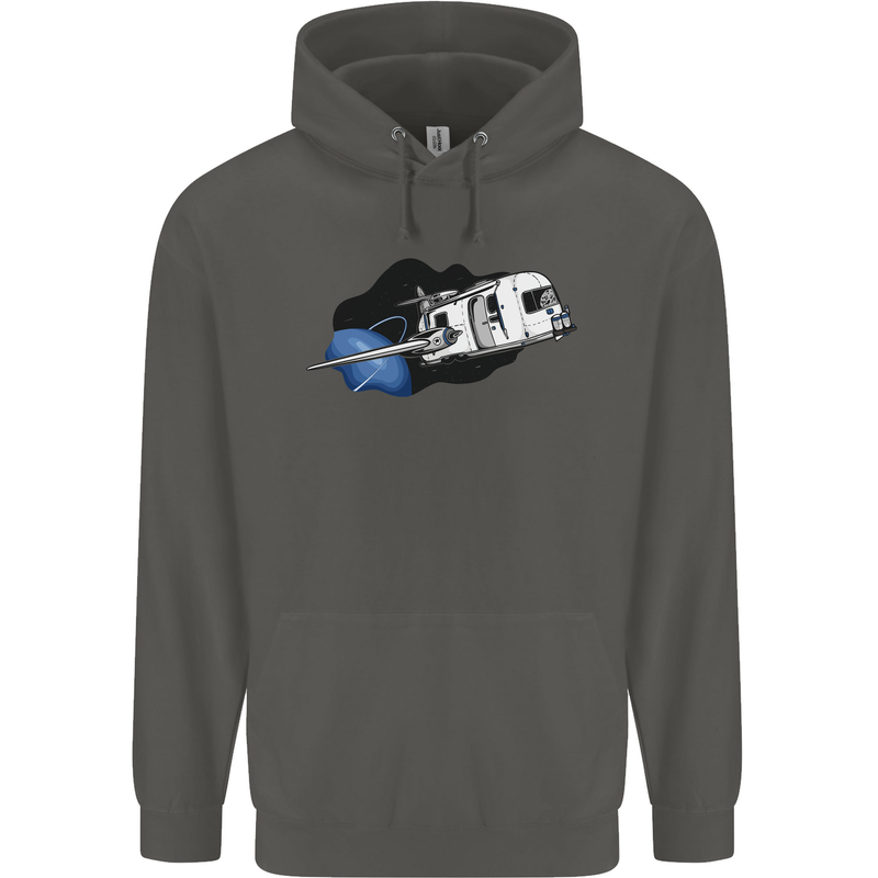 Funny Caravan Space Shuttle Caravanning Childrens Kids Hoodie Storm Grey