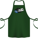 Funny Caravan Space Shuttle Caravanning Cotton Apron 100% Organic Forest Green