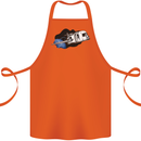 Funny Caravan Space Shuttle Caravanning Cotton Apron 100% Organic Orange