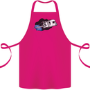 Funny Caravan Space Shuttle Caravanning Cotton Apron 100% Organic Pink