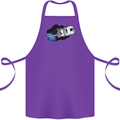 Funny Caravan Space Shuttle Caravanning Cotton Apron 100% Organic Purple