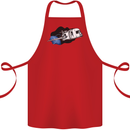 Funny Caravan Space Shuttle Caravanning Cotton Apron 100% Organic Red