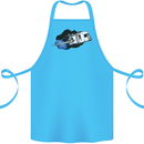 Funny Caravan Space Shuttle Caravanning Cotton Apron 100% Organic Turquoise