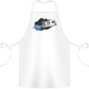 Funny Caravan Space Shuttle Caravanning Cotton Apron 100% Organic White