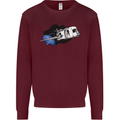 Funny Caravan Space Shuttle Caravanning Kids Sweatshirt Jumper Maroon