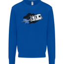 Funny Caravan Space Shuttle Caravanning Kids Sweatshirt Jumper Royal Blue
