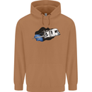 Funny Caravan Space Shuttle Caravanning Mens 80% Cotton Hoodie Caramel Latte