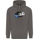 Funny Caravan Space Shuttle Caravanning Mens 80% Cotton Hoodie Charcoal