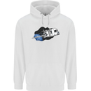 Funny Caravan Space Shuttle Caravanning Mens 80% Cotton Hoodie White