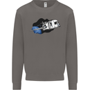Funny Caravan Space Shuttle Caravanning Mens Sweatshirt Jumper Charcoal