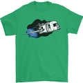 Funny Caravan Space Shuttle Caravanning Mens T-Shirt Cotton Gildan Irish Green