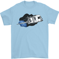 Funny Caravan Space Shuttle Caravanning Mens T-Shirt Cotton Gildan Light Blue