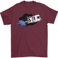 Funny Caravan Space Shuttle Caravanning Mens T-Shirt Cotton Gildan Maroon