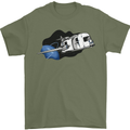 Funny Caravan Space Shuttle Caravanning Mens T-Shirt Cotton Gildan Military Green