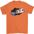 Funny Caravan Space Shuttle Caravanning Mens T-Shirt Cotton Gildan Orange