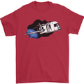 Funny Caravan Space Shuttle Caravanning Mens T-Shirt Cotton Gildan Red