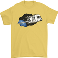 Funny Caravan Space Shuttle Caravanning Mens T-Shirt Cotton Gildan Yellow