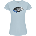 Funny Caravan Space Shuttle Caravanning Womens Petite Cut T-Shirt Light Blue