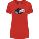 Funny Caravan Space Shuttle Caravanning Womens Wider Cut T-Shirt Red