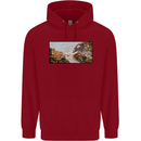 Funny Cat Creation Childrens Kids Hoodie Red