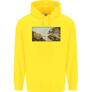 Funny Cat Creation Childrens Kids Hoodie Yellow
