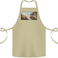 Funny Cat Creation Cotton Apron 100% Organic Khaki