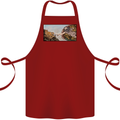 Funny Cat Creation Cotton Apron 100% Organic Maroon