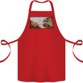 Funny Cat Creation Cotton Apron 100% Organic Red
