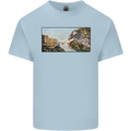 Funny Cat Creation Kids T-Shirt Childrens Light Blue