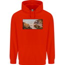 Funny Cat Creation Mens 80% Cotton Hoodie Bright Red