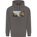 Funny Cat Creation Mens 80% Cotton Hoodie Charcoal