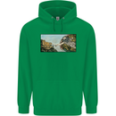 Funny Cat Creation Mens 80% Cotton Hoodie Irish Green