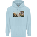 Funny Cat Creation Mens 80% Cotton Hoodie Light Blue